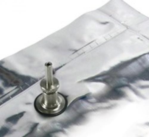 FlexFoil PLUS Sample Bags, 1 Liter, Single Stainless Steel Fitting